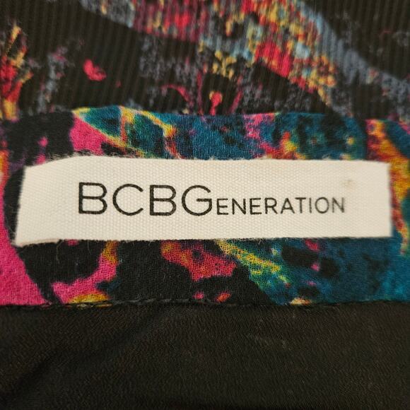 BCBGeneration Asymmetrical Lace Boho Floral Tapestry Sheer Chiffon Maxi Skirt S - Picture 12 of 13